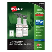 Avery Ultra Duty GHS Chemical Labels for Pigment Inkjet Printers, Waterproof, UV Resistant, 3.5 x 5 (60523)