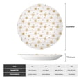 thumbnail image 2 of Bingfone Gold Snowflake Stripes Print Bone China Dinner Decorative Plates,Handmade Ceramic Dinner Plate with Stand for Home Club-7in, 2 of 6