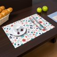 thumbnail image 2 of Placemat, Pioneer Flower Floral Print Pattern Place Mats Table Mat Set Of 2, PVC Washable Placemats for Party Kitchen Dining Decoration, 18x12 Inch, Fade Resistant, 2 of 6