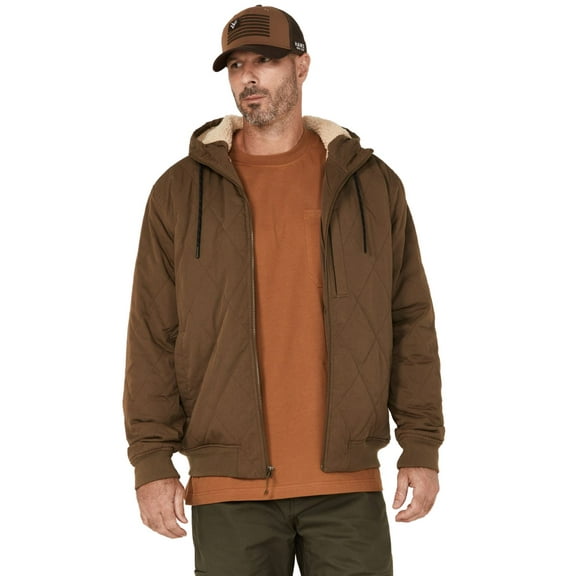 Hawx Work Gear Men's Quilted Nylon Work Jacket Light Green X- US