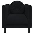 thumbnail image 2 of vidaXL Fauteuil de Sofa avec Coussin en Velours Noir, 2 of 5