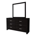 thumbnail image 2 of Emelie Black LED Panel Bedroom Set Special King 4 Piece: Bed, Dresser, Mirror, NightStand, 2 of 7