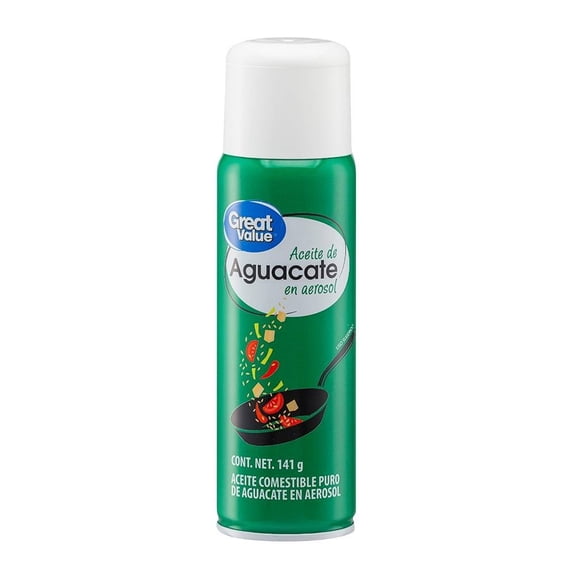 Aceite Great Value puro de aguacate en aerosol 141 g