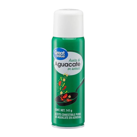 Aceite Great Value puro de aguacate en aerosol 141 g