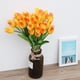 thumbnail image 1 of Tulipán Artificial De Tacto Real Mini Tallo único Tulipanes Amarillos Y Blancos Coche Taxi Flor PU Ramo De Flores Falsas Regalo Para La Decoración De La Boda De La Habitación, 1 of 7