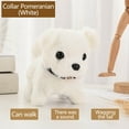 thumbnail image 3 of Electric Plush Dog, 7 Inch Walking Simulation Dog Electronic Puppy Pet Stuffed Animals Soft Plush Robot Dog Walking Barking Tail Wagging for Home Decor Birthday Party Favor, White, 3 of 6