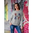 thumbnail image 2 of Usa All Day Slogan Sweatshirt Women -GoatDeals Designs, Female 3X-Large, 2 of 4