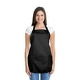 thumbnail image 2 of DALIX Kitchen Apron Commercial Restaurant Home Two Pockets Black, 2 of 6