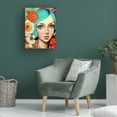 thumbnail image 3 of Canvas Wall Art - RomantzArt 'Maggies Blues Cyrene' Wall Art for Living Room, Bedroom, or Office Décor by Trademark Fine Art - 35 x 47 Inches, 3 of 4