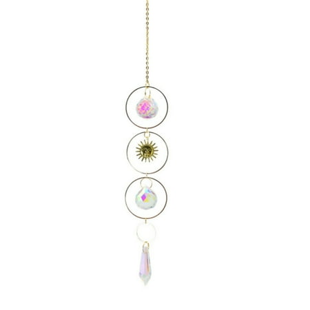 

[CLEARANCE sale]Crystal Wind Chimes Window Hangings Chandelier Aurora Rainbow Crystal Prism Decoration Suitable for Home And Garden Decoration