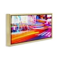 thumbnail image 4 of Stupell Industries Light Streaked Cityscape Scenery Photography Gold Floater Framed Art Print Wall Art, 25 x 11, 4 of 10