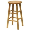Winsome Wood 81884 24" Natural Beveled Seat Barstool Pack of 2