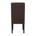 thumbnail image 4 of 2 Dark Brown Upholstered Dining Chair Group - Contemporary, Rubberwood Elegant, Legs, 4 of 7