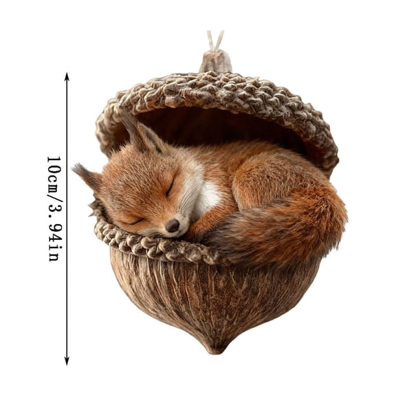 Forest Animal Acorn Ornaments, 2D Acrylic Woodland Christmas Hanging Ornaments for Christmas Tree, Home, Party Decor