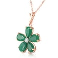 thumbnail image 2 of Galaxy Gold 14K Rose Gold Natural Diamonds and Emerald Pendant Necklace - May Birthstone - Abundance & Joy - 16" to 24" - Fine Jewelry for Women, 2 of 2