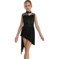 thumbnail image 2 of TSSOE Jupe Tutu Asymétrique pour Filles, Costume de Danse Moderne, Robe de Danse Lyrique Noire 14, 2 of 6