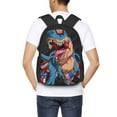 thumbnail image 4 of Easygdp Blue Dinosaur Mochila de Gran Capacidad Minimalista Ideal para Escuela, Viajes y Uso Diario, 4 of 6