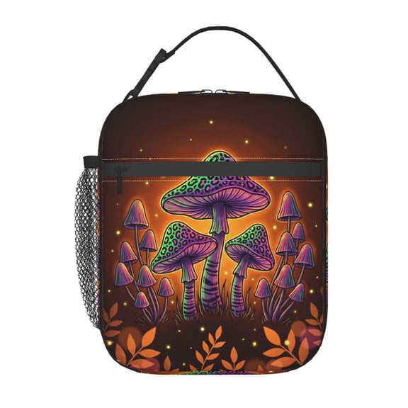 Mushroom Lunch Box,Lightweight Reusable Lunch Bag For Woman Men,Portable Insulated Small Cooler Bag For Picnic,Travel,Office