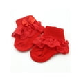 thumbnail image 5 of Babula Infant Baby Girl Ruffle Lace Anti Slip Frilly Princess Socks 0-1Y, 5 of 6