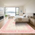 thumbnail image 3 of ODIKA 6'x9' Machine Washable Non-Slip Area Rug, Oriental Blush Pink High Traffic Rug, Pink, 1076707, 3 of 7