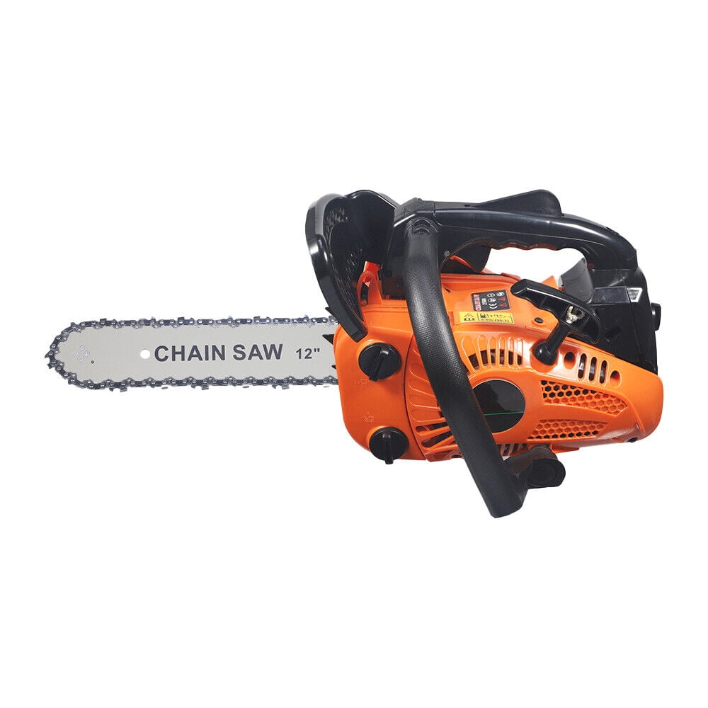 Paddsun Gas Chainsaw, 12'' 25.4cc Gasoline Chain Saws Anti-Vibration for Wood Cutting  Chainsaw Orange