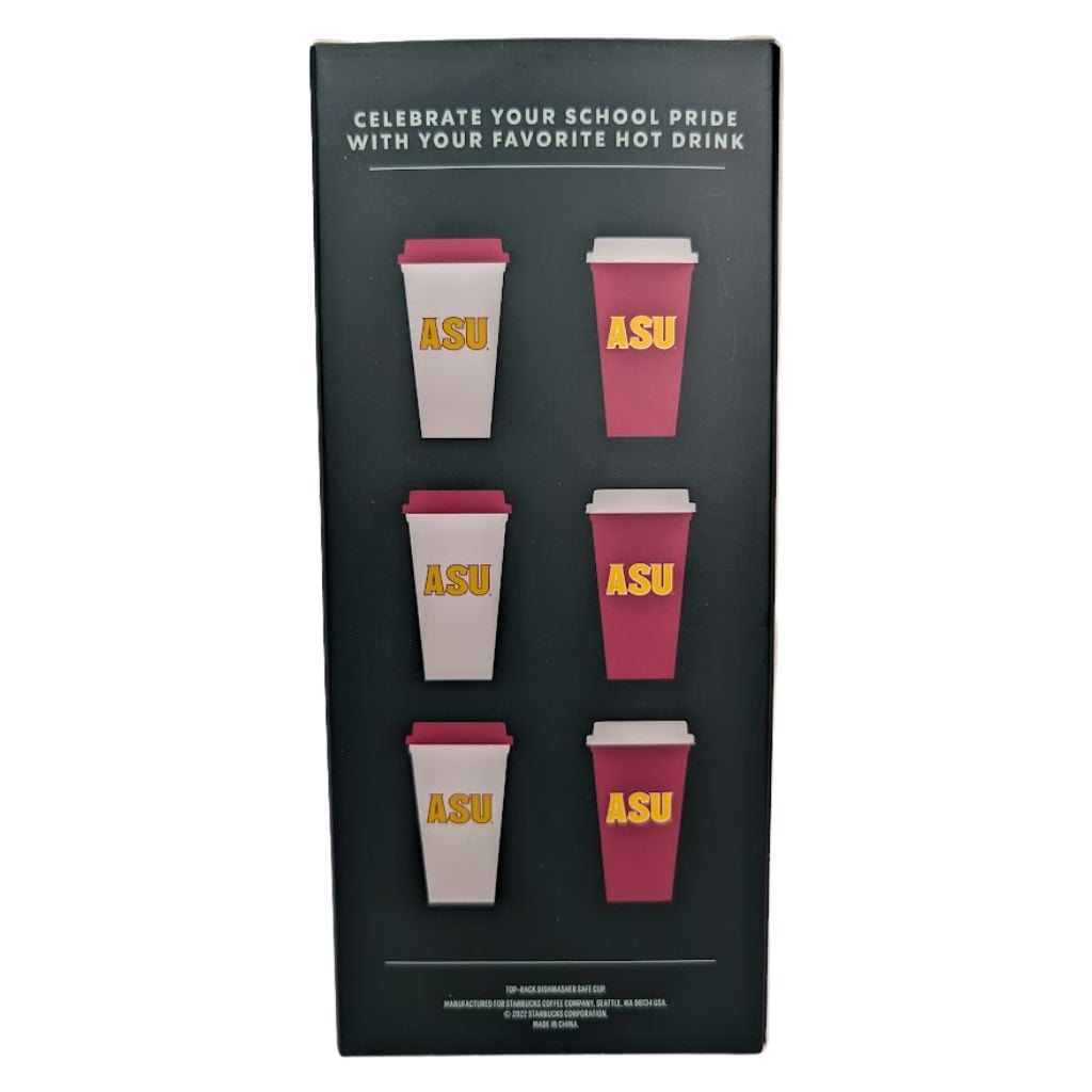 Starbucks Reusable Cups Campus Collection University ASU Collectible BPA  Free 6 Pack 16 Fl Oz
