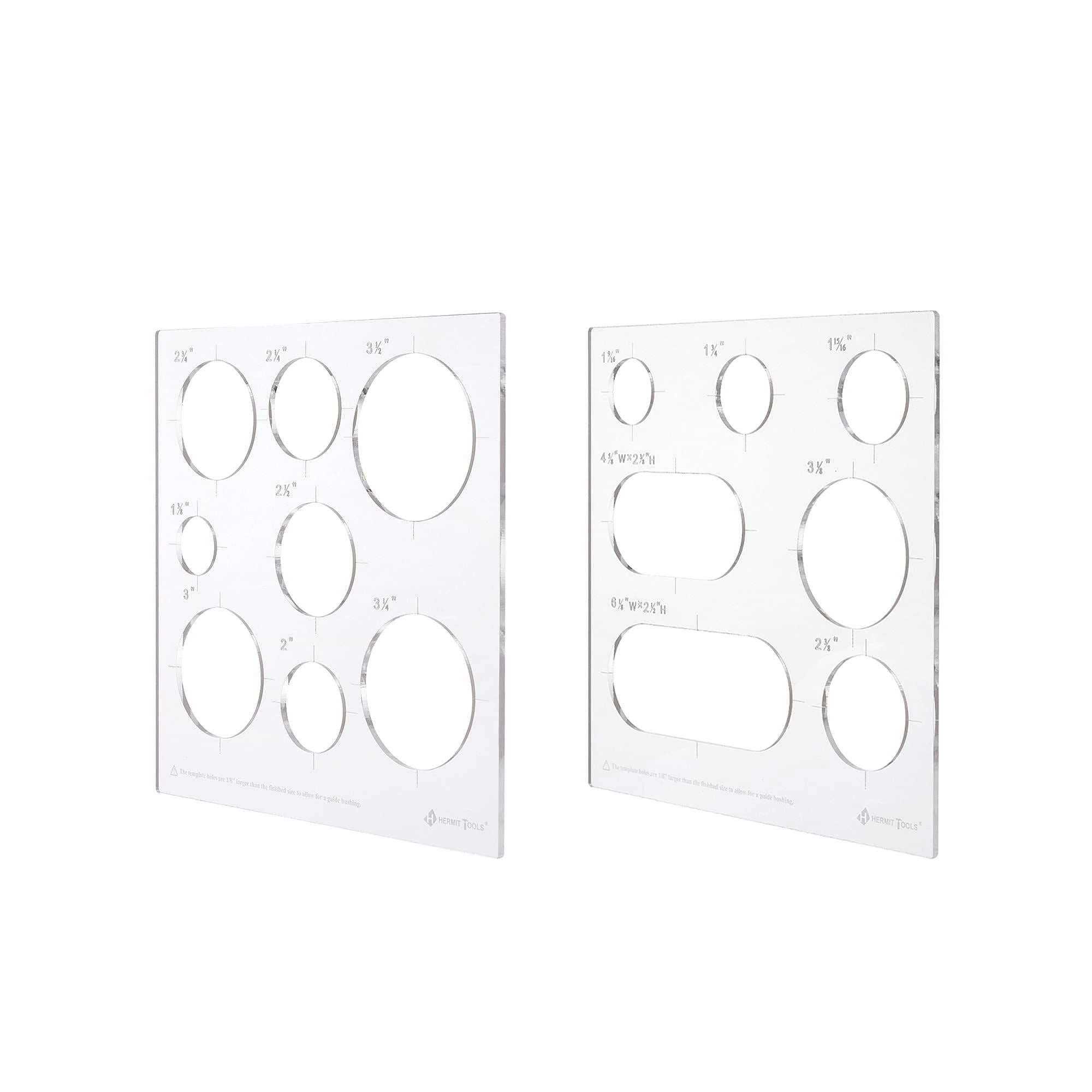 Pack of 2 Made of HardenedAcrylic 1/4" Circle/Grommet Templates Pack of 2 Made of HardenedAcrylic 1/4" Circle/Grommet Templates