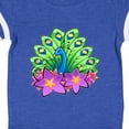 thumbnail image 4 of Inktastic Peacock and Flowers Boys or Girls Baby Bodysuit, 4 of 5