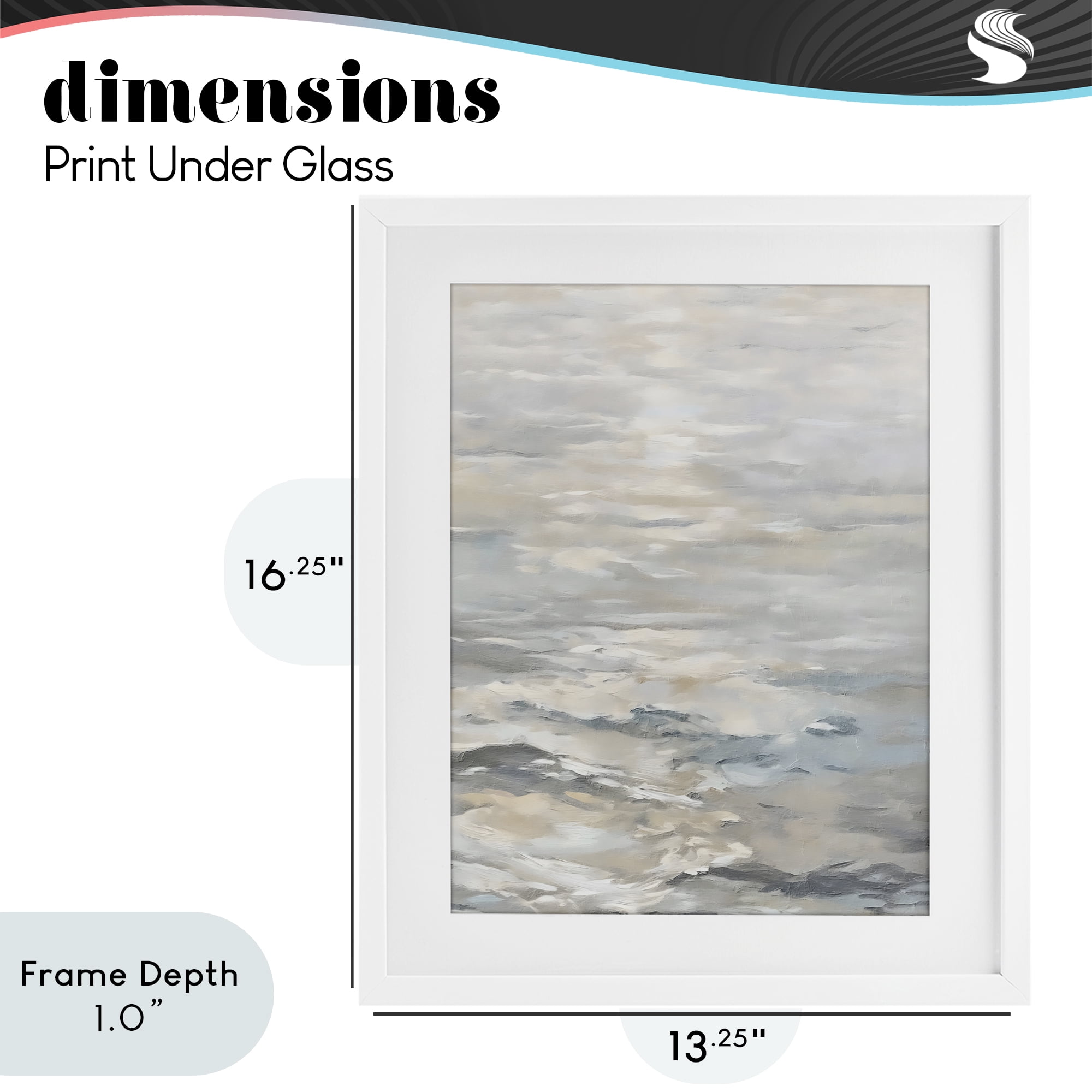 Stupell Industries Shallow Reflections Morning Light White Framed Print Under Glass, design by Riley B