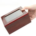thumbnail image 2 of 7-Hole Championship Ring Display Box , Transparent Panes for Displaying Football, Basketball, Baseball Rings, 2 of 2