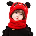 thumbnail image 2 of Kids Baby Girls Hat Scarf Hooded Autumn Winter Beanies Outdoor Ski Windproof Hat Plush Fluffy Snowing Cap For Children Boy Girls yaoshenbao LED, 2 of 2