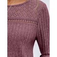 thumbnail image 4 of Camisa de Larga con Encaje para Mujer, Top de Otoño, Moda Elegante, Informal, Tipo Túnica, Suéter, Ropa de . Púrpura S, 4 of 8