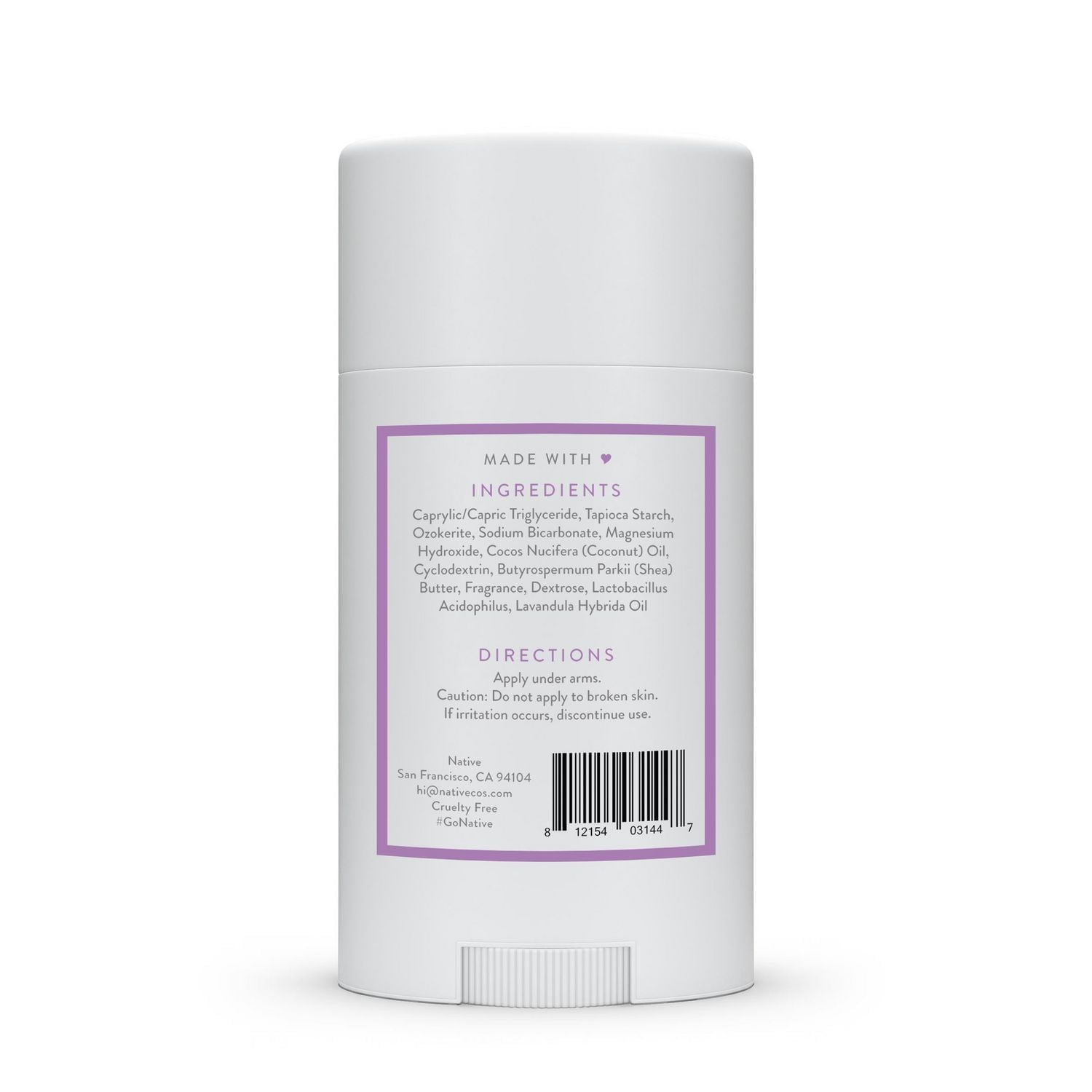 Native – Désodorisant sans aluminium, lilas et thé blanc 75g