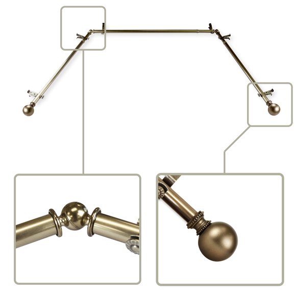 Bay Window Curtain Rod Connectors