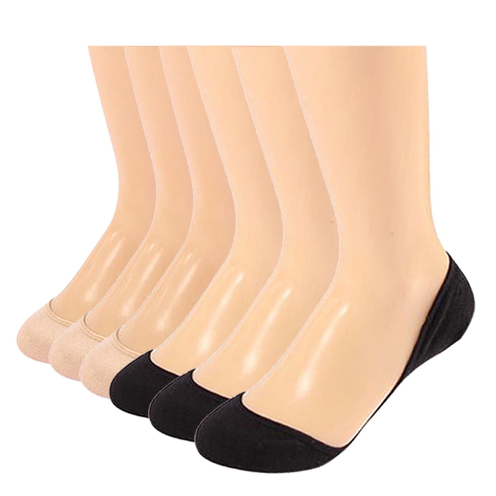 Womens No Show Socks Flats Heels Non Slip Cotton Ultra Low Liner Socks