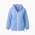 thumbnail image 7 of NominalSnug Zip up Hoodies for Women Long Sleeve Top Hooded Sweatshirts Loose Fit Jackets with Pocket, 7 of 7