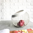 thumbnail image 3 of Frutero de alambre de metal, resistente cesta para frutas, soporte para frutas, almacenamiento de refrigerios, cuenco decorativo para centro de mesa para cocina moderna, encimera, sala de estar, 3 of 7