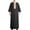 Black Tops for Men, variant on IYTR Men's Muslim Robe Fashion Embroidered Long Sleeve V-Neck Kaftan Loose Fit Maxi Dress Robe Beige L