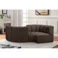 thumbnail image 2 of Meridian Furniture Arc Brown Boucle Fabric Modular Sectional, 2 of 8