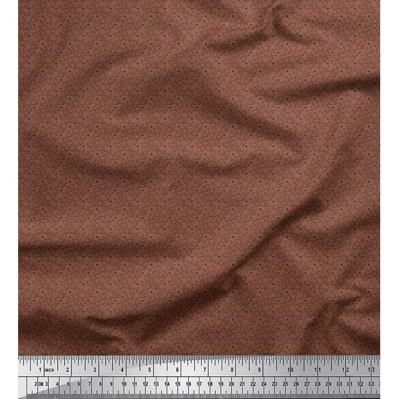 Soimoi Rayon Fabric Triangle Shirting Print Fabric by The Yard 56 Inch Wide