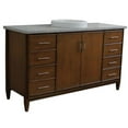 thumbnail image 5 of MCM 61" Single Round Sink Vanity with Gray Granite Stone in Walnut, 5 of 11