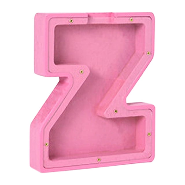 Fiudx Hucha de Madera Personalizada, Diseño de 26 Letras Del Alfabeto, Pegatinas de Nombre Diy, Juguete Educativo, Decoración para Dormitorio y Sala de Estar, Regalo de Cumpleaños Perfecto, Tamaño de