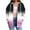 Pink, variant on Zip Up Hoodie for Womens Pullover Fashion Plus Size Non Positioning Printed Long Sleeved Regular Sleeve Top Hoodie