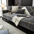 thumbnail image 3 of Soft Chenille Embroidered Sofa Towel Universal Sectional Anti-cat Scratch Sofa Cover Anti-slip Couch Cover for Living Room (H,110x210cm 1pcs), 3 of 7