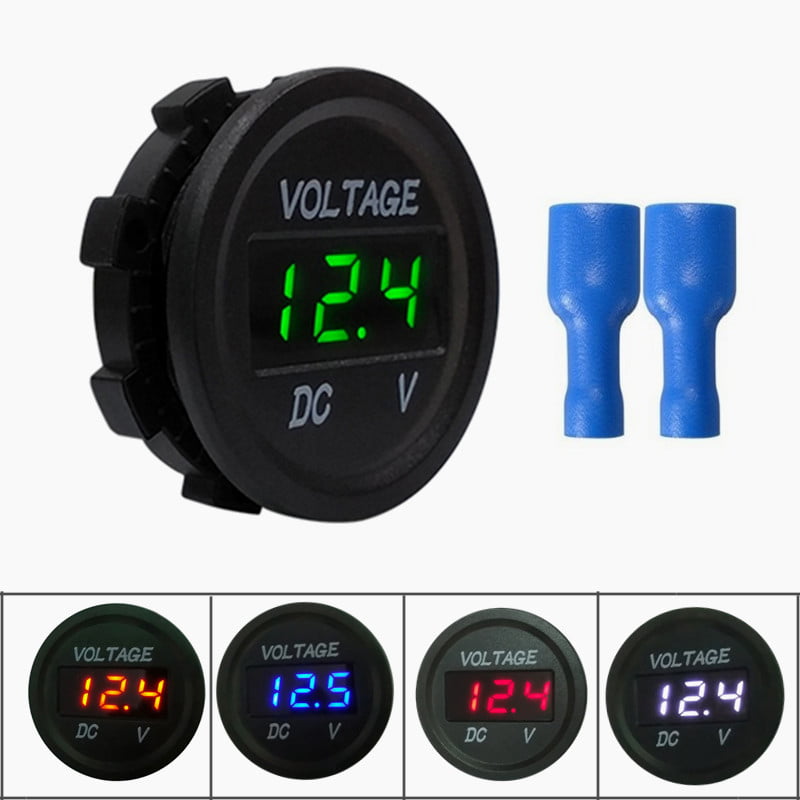 Car Marine Motorcycle LED Digital Voltmeter Voltage Meter Battery Gauge 12V Fast 