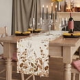 thumbnail image 2 of Table Runners 70 Inches Long Dress Scarves, Brown Orange Eucalyptus Farmhouse Coffee/Dining/Kitchen Table Decor, Holiday Table Runner, Farmhouse Weeping Leaves Linen 13x70 Inch, 2 of 9