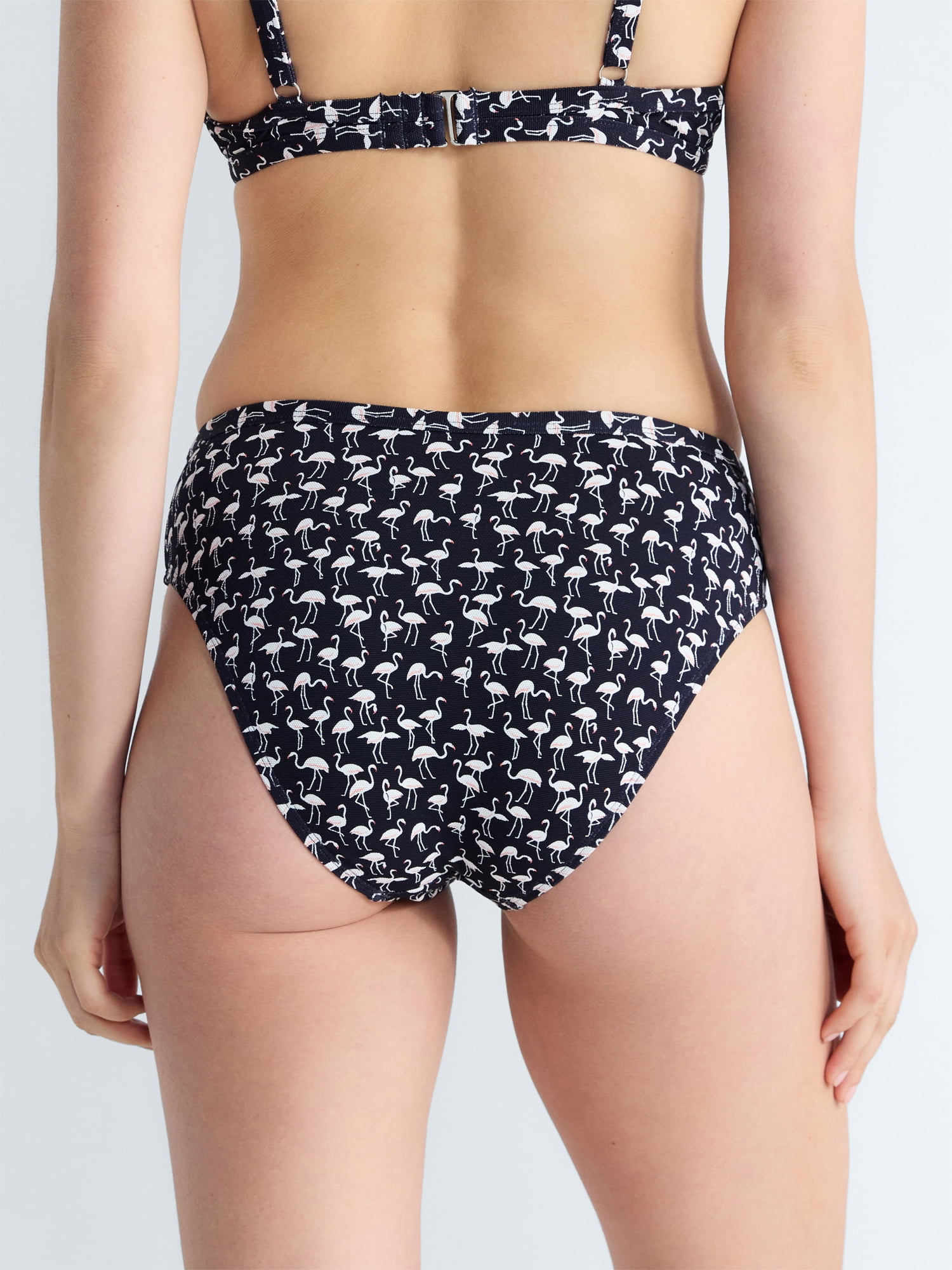 Free Assembly Women's and Women's Plus Banded High Waisted Print Bikini Bottoms, Sizes XS-3X