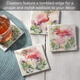 thumbnail image 3 of Thirstystone Summer Flamingos 4-Pack Assorted Tumbled Tile Coasters, 3 of 6