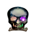 thumbnail image 2 of Xihbxyly Luces Led de Halloween, Diseño de Calabaza Espeluznante, Fantasma y Esqueleto, Decoración Festiva para Fiestas, Funciona con Pilas, Material de Madera Reutilizable, Multiusos, Tamaño 23,5 X, 2 of 2