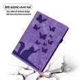 thumbnail image 4 of ShellTech Case for iPad 10th Generation ,Shockproof Leather Butterfly&Cat Pattern Case Smart Card Slots Wallet Kickstand Cover for iPad 10.9-inch
10th Gen,Purple, 4 of 6